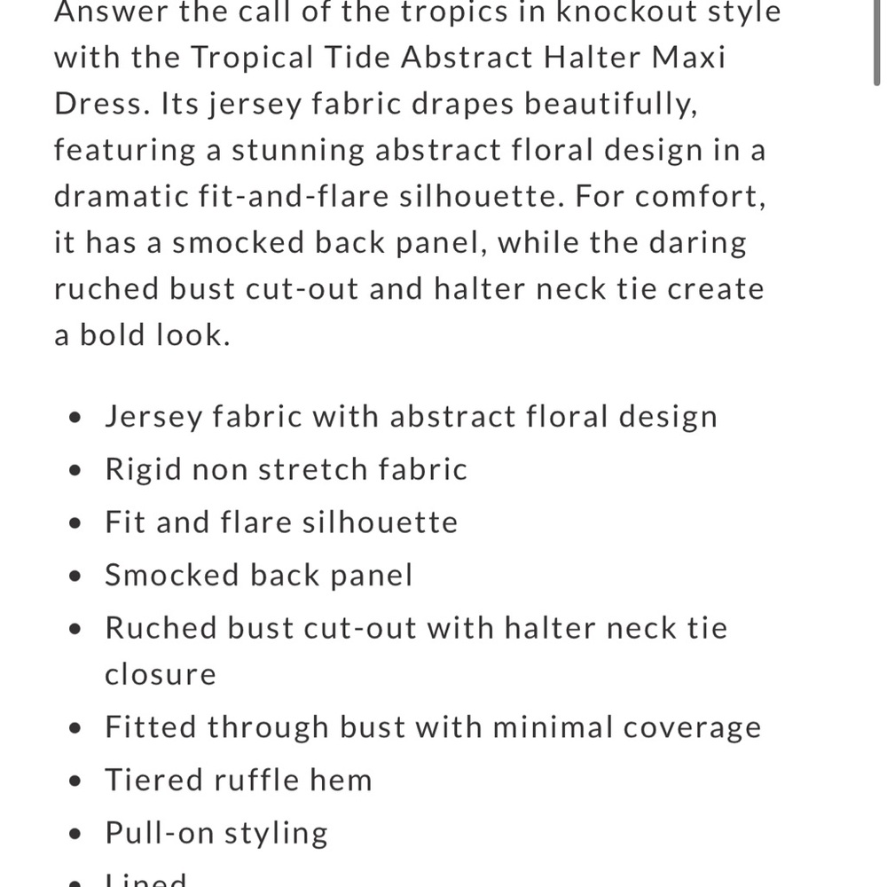 Vici collection tropical tide abstract halter Maxi Dress - Picture 5 of 6